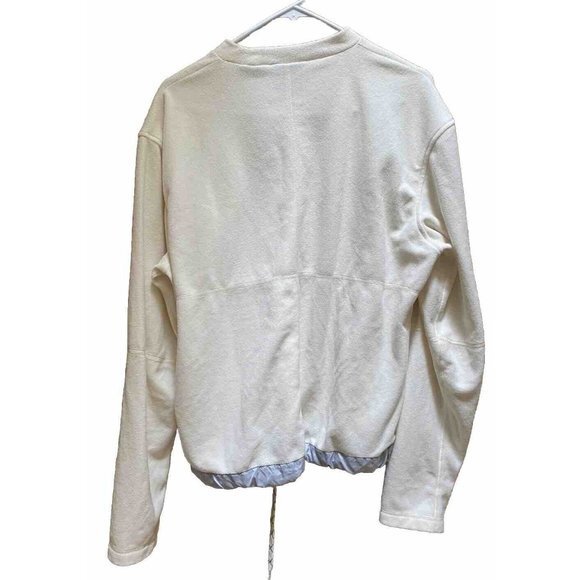SPYDER Womens Fleece Top Beige with gray accents MEDIUM Drawcord Hem - Picture 3 of 5